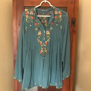 Johnny Was embroidered top